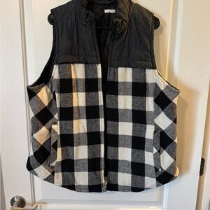 Black and White Checkered Vest